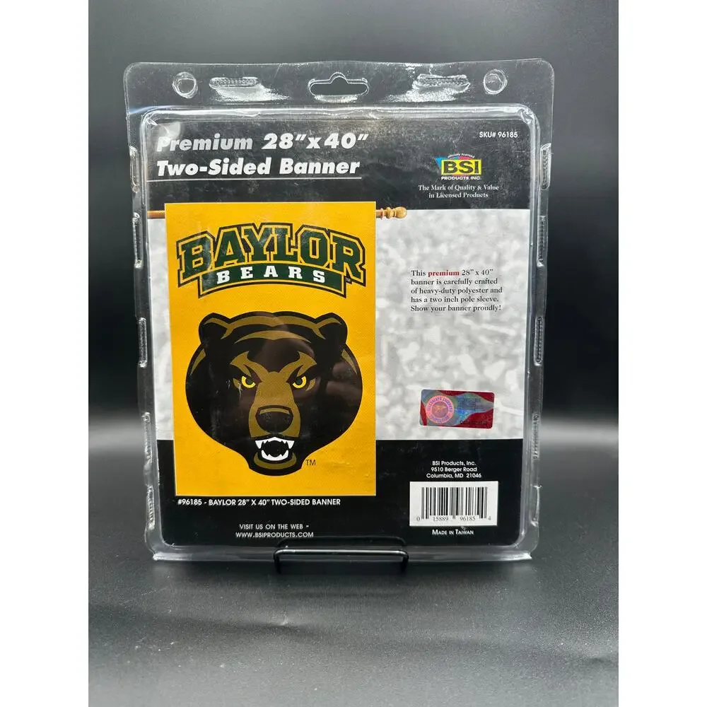 Baylor Bears 28x40 Two-Sided Banner NCAA BSI Licensed College Wall Decor New